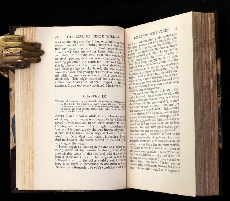 1925 Rare Edition Bound by Bayntun - THE LIFE & ADVENTURES OF PETER WILKINS, Utopian & Early Science Fiction Masterpiece.