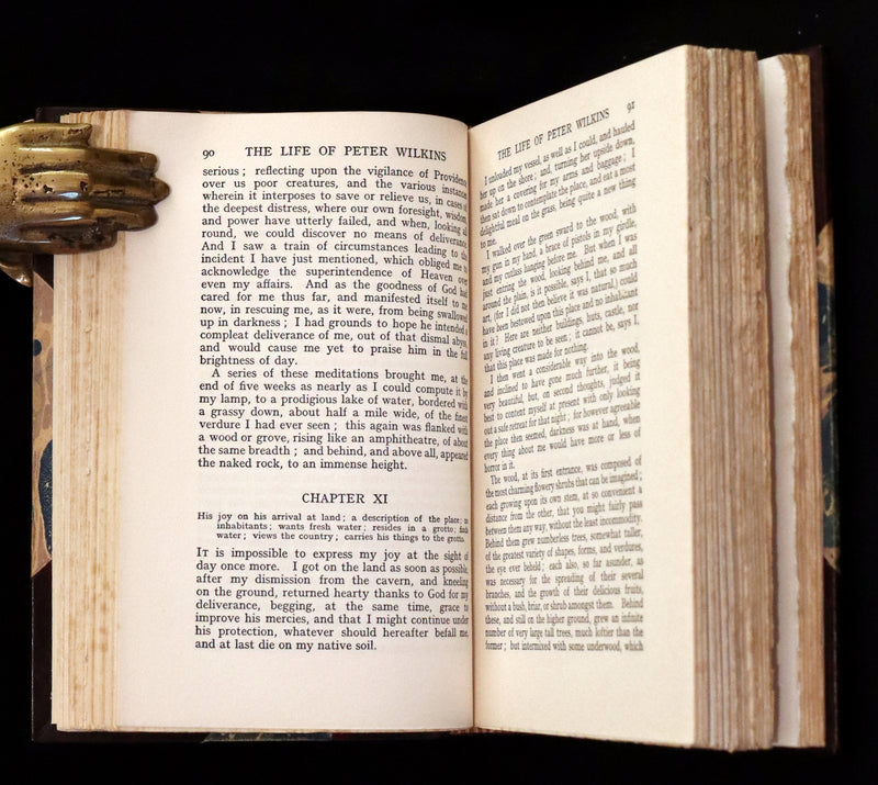 1925 Rare Edition Bound by Bayntun - THE LIFE & ADVENTURES OF PETER WILKINS, Utopian & Early Science Fiction Masterpiece.