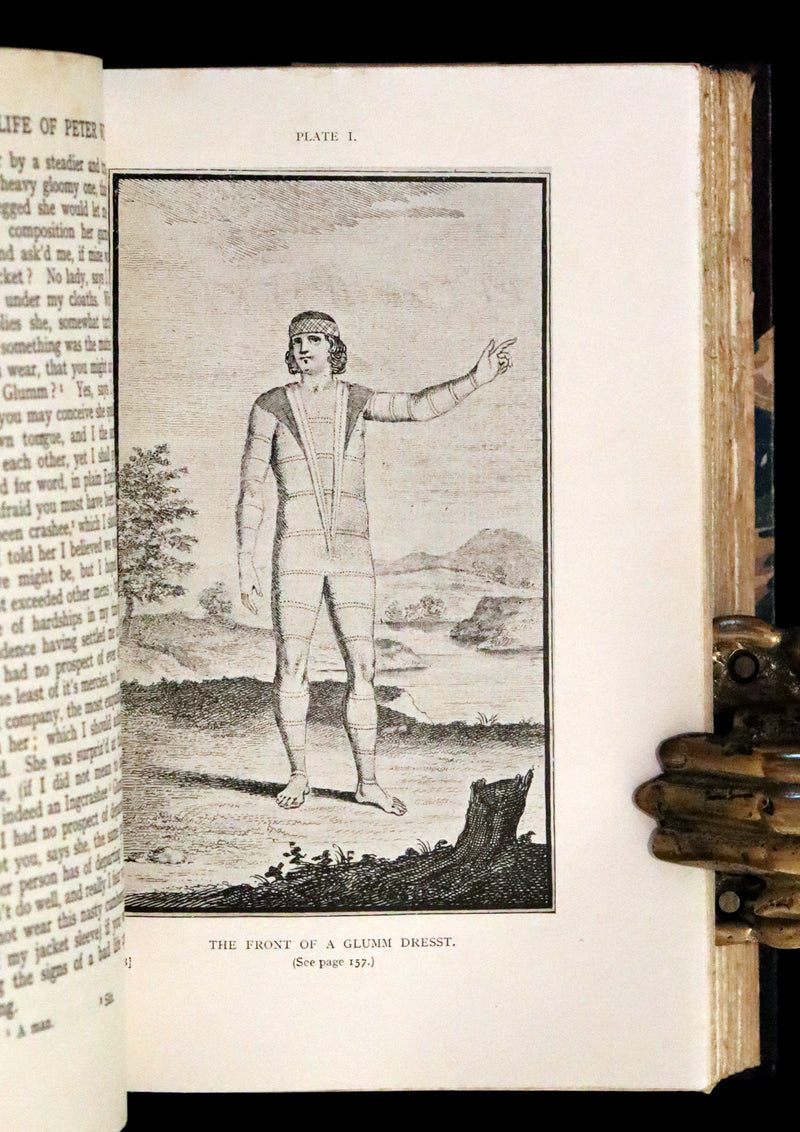 1925 Rare Edition Bound by Bayntun - THE LIFE & ADVENTURES OF PETER WILKINS, Utopian & Early Science Fiction Masterpiece.