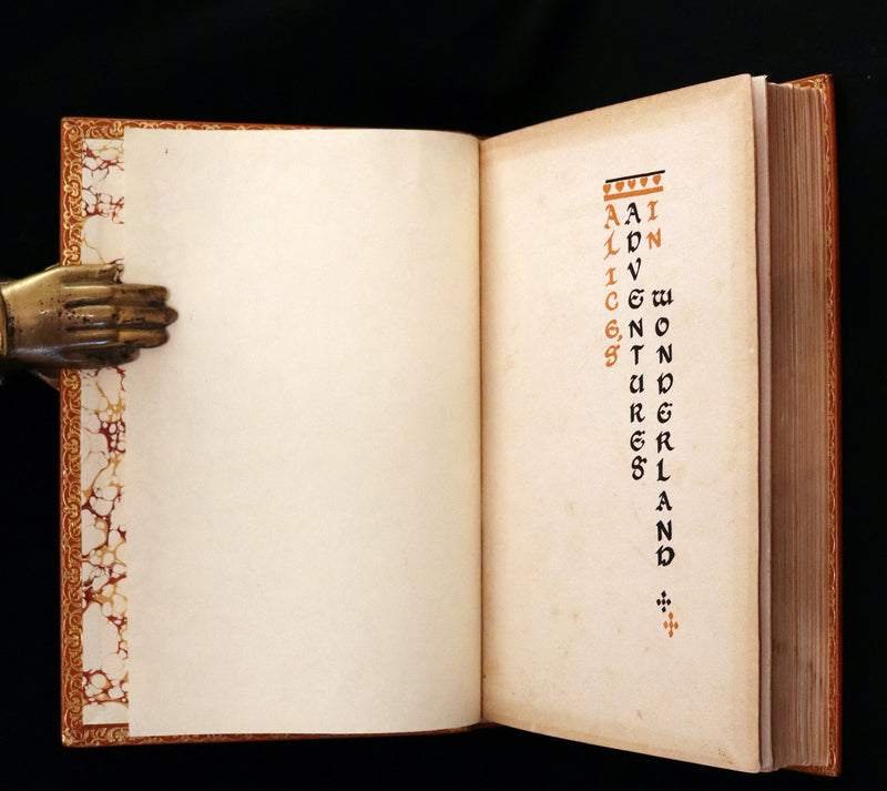 1922 Exquisite Book bound by Roger Perry - Alice's Adventures in Wonderland. First Illustrated Edition by Gwynedd Hudson.
