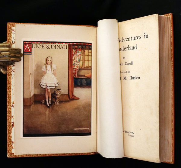1922 Exquisite Book bound by Roger Perry - Alice's Adventures in Wonderland. First Illustrated Edition by Gwynedd Hudson.