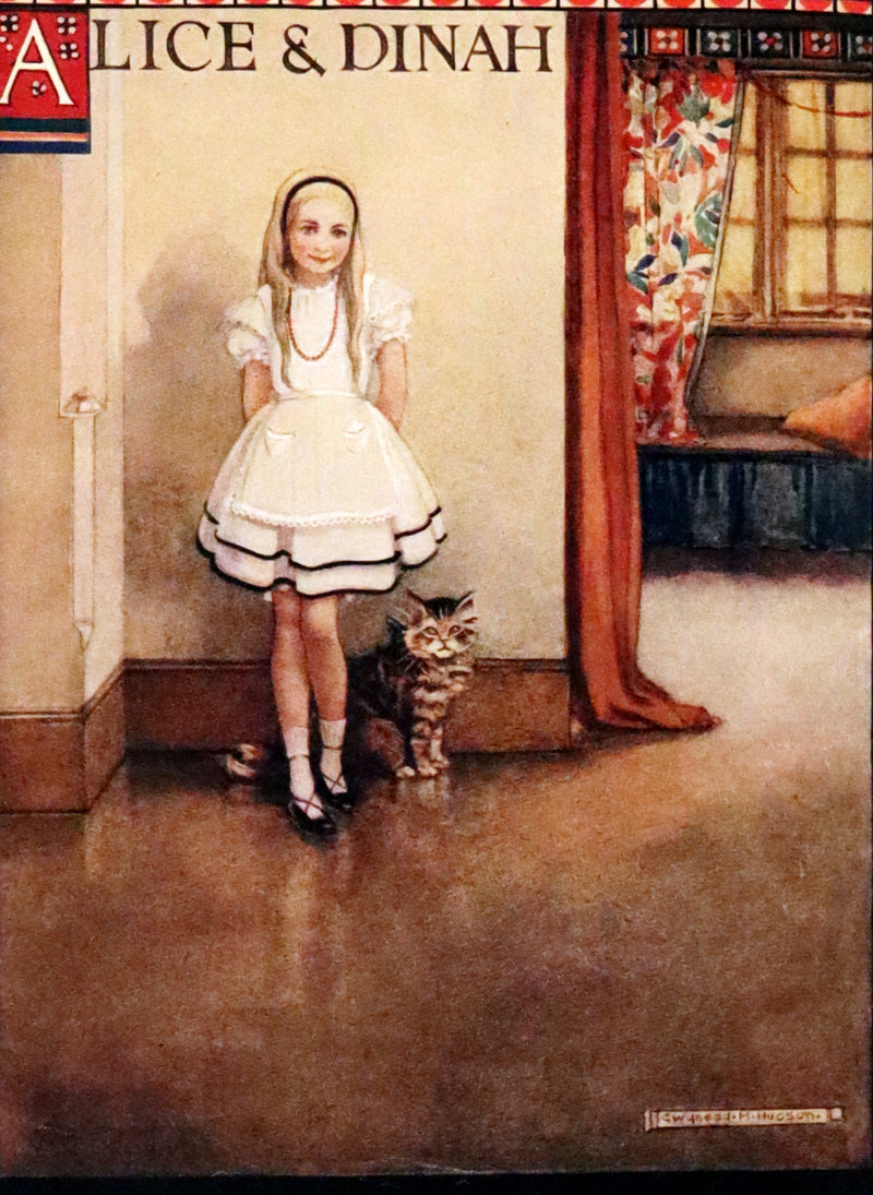 1922 Exquisite Book bound by Roger Perry - Alice's Adventures in Wonderland. First Illustrated Edition by Gwynedd Hudson.