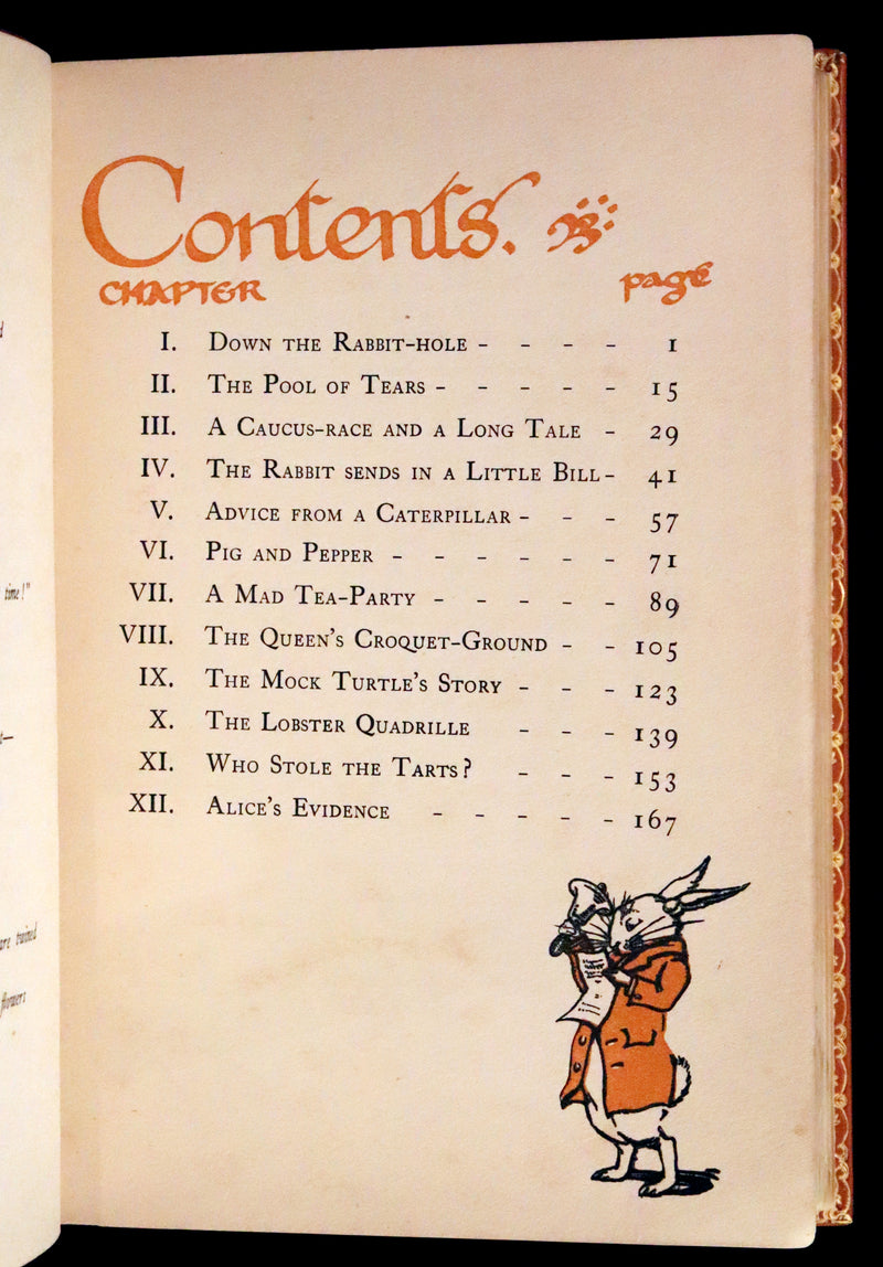 1922 Exquisite Book bound by Roger Perry - Alice's Adventures in Wonderland. First Illustrated Edition by Gwynedd Hudson.
