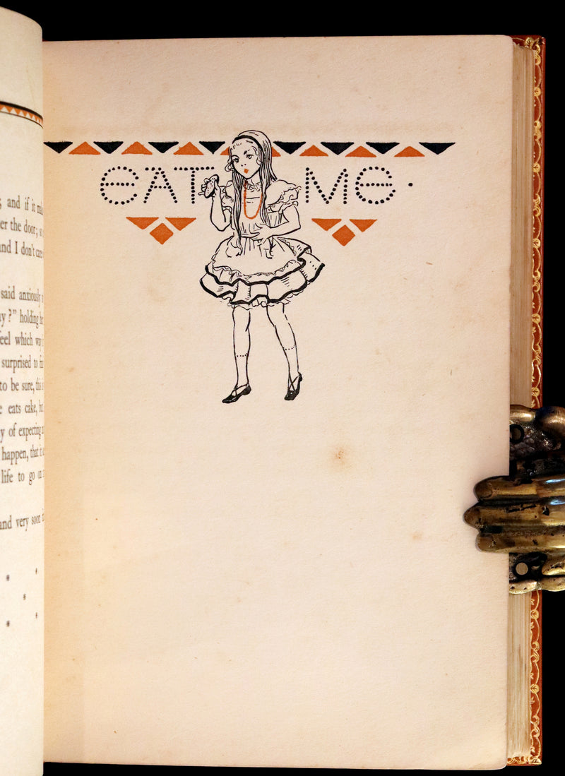 1922 Exquisite Book bound by Roger Perry - Alice's Adventures in Wonderland. First Illustrated Edition by Gwynedd Hudson.