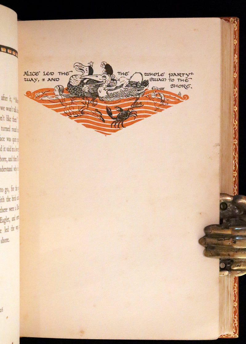 1922 Exquisite Book bound by Roger Perry - Alice's Adventures in Wonderland. First Illustrated Edition by Gwynedd Hudson.