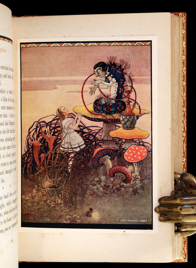 1922 Exquisite Book bound by Roger Perry - Alice's Adventures in Wonderland. First Illustrated Edition by Gwynedd Hudson.