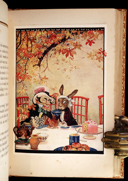 1922 Exquisite Book bound by Roger Perry - Alice's Adventures in Wonderland. First Illustrated Edition by Gwynedd Hudson.