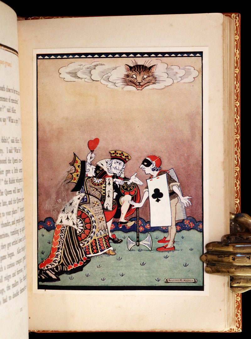 1922 Exquisite Book bound by Roger Perry - Alice's Adventures in Wonderland. First Illustrated Edition by Gwynedd Hudson.
