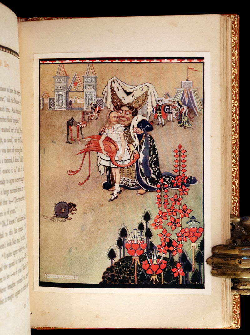 1922 Exquisite Book bound by Roger Perry - Alice's Adventures in Wonderland. First Illustrated Edition by Gwynedd Hudson.