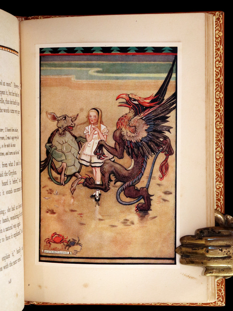 1922 Exquisite Book bound by Roger Perry - Alice's Adventures in Wonderland. First Illustrated Edition by Gwynedd Hudson.