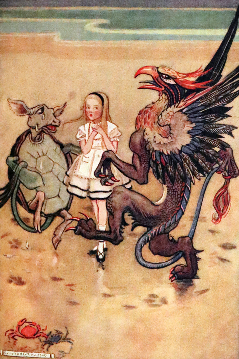 1922 Exquisite Book bound by Roger Perry - Alice's Adventures in Wonderland. First Illustrated Edition by Gwynedd Hudson.