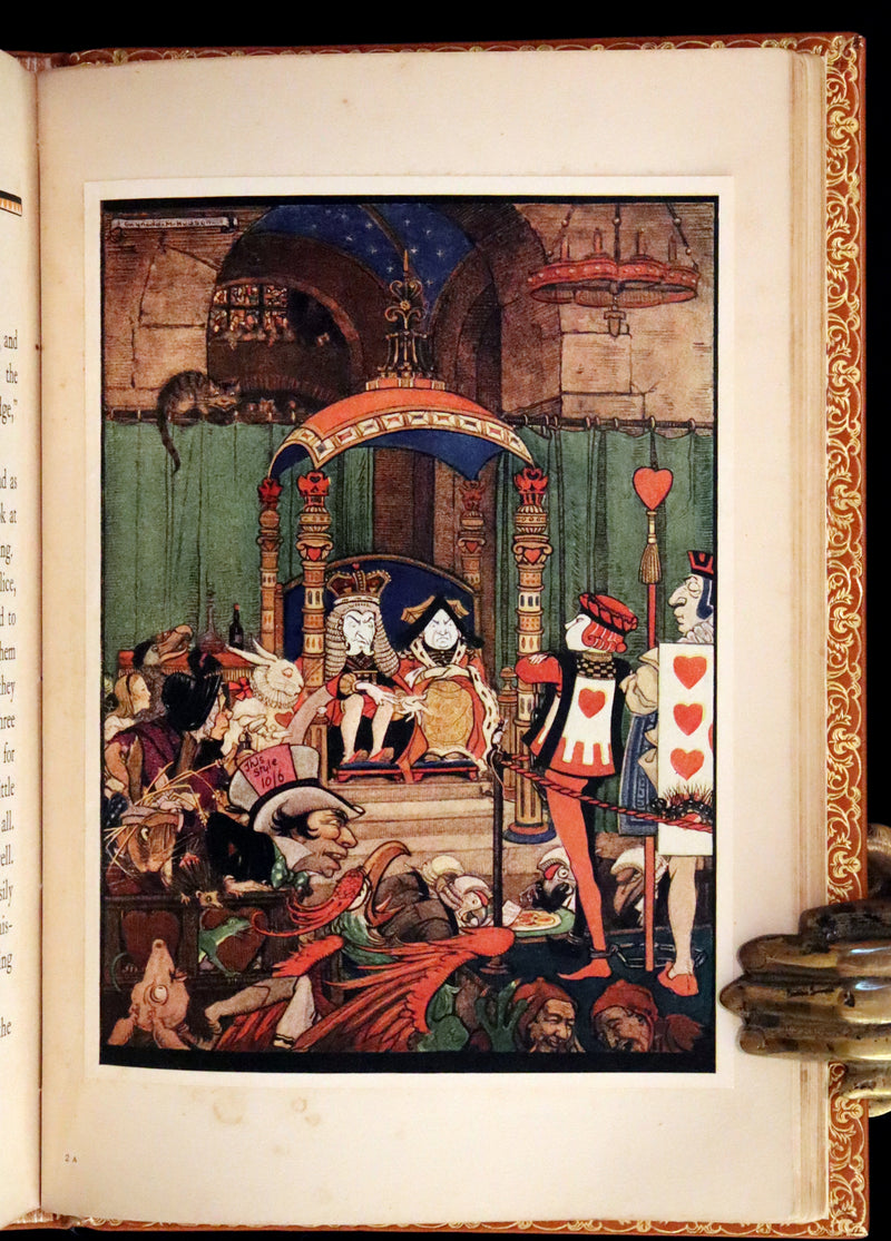 1922 Exquisite Book bound by Roger Perry - Alice's Adventures in Wonderland. First Illustrated Edition by Gwynedd Hudson.