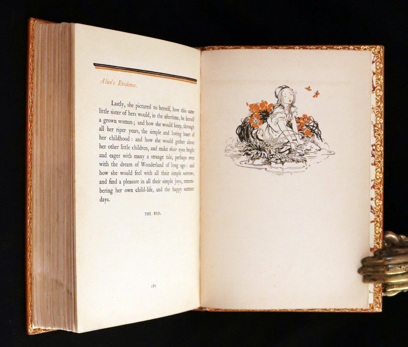1922 Exquisite Book bound by Roger Perry - Alice's Adventures in Wonderland. First Illustrated Edition by Gwynedd Hudson.