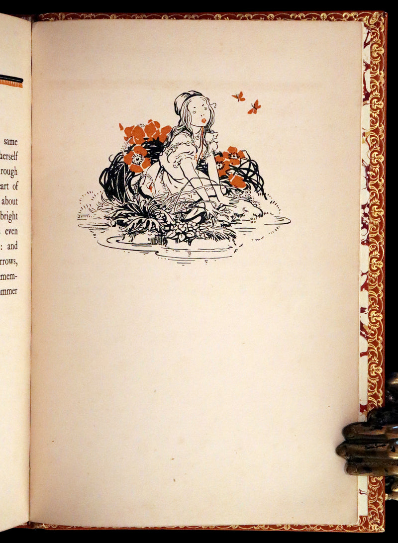 1922 Exquisite Book bound by Roger Perry - Alice's Adventures in Wonderland. First Illustrated Edition by Gwynedd Hudson.