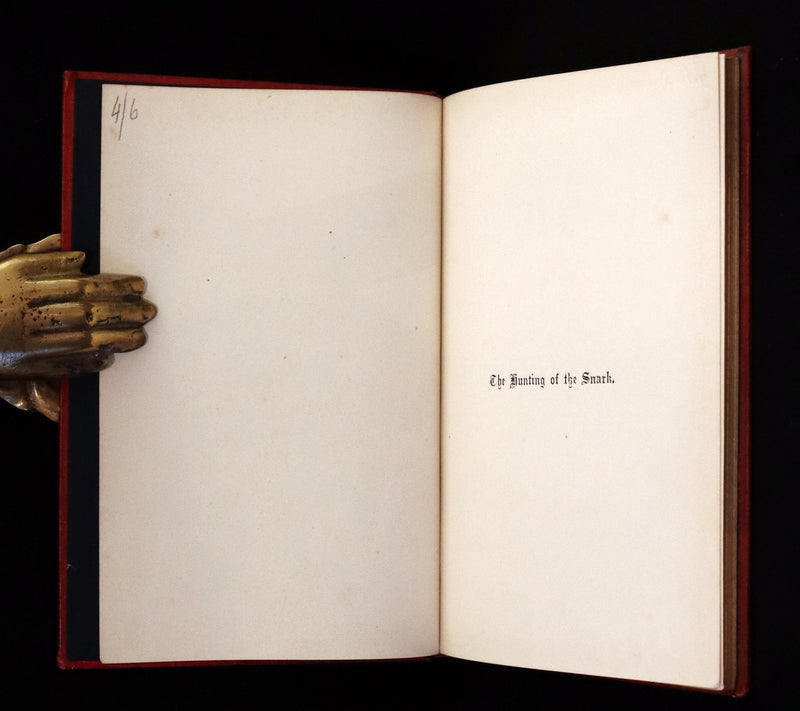 1876 Rare Victorian Book - The Hunting of the SNARK by Lewis Carroll.