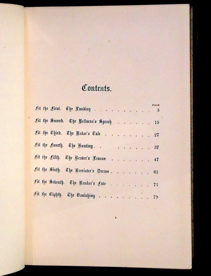 1876 Rare Victorian Book - The Hunting of the SNARK by Lewis Carroll.
