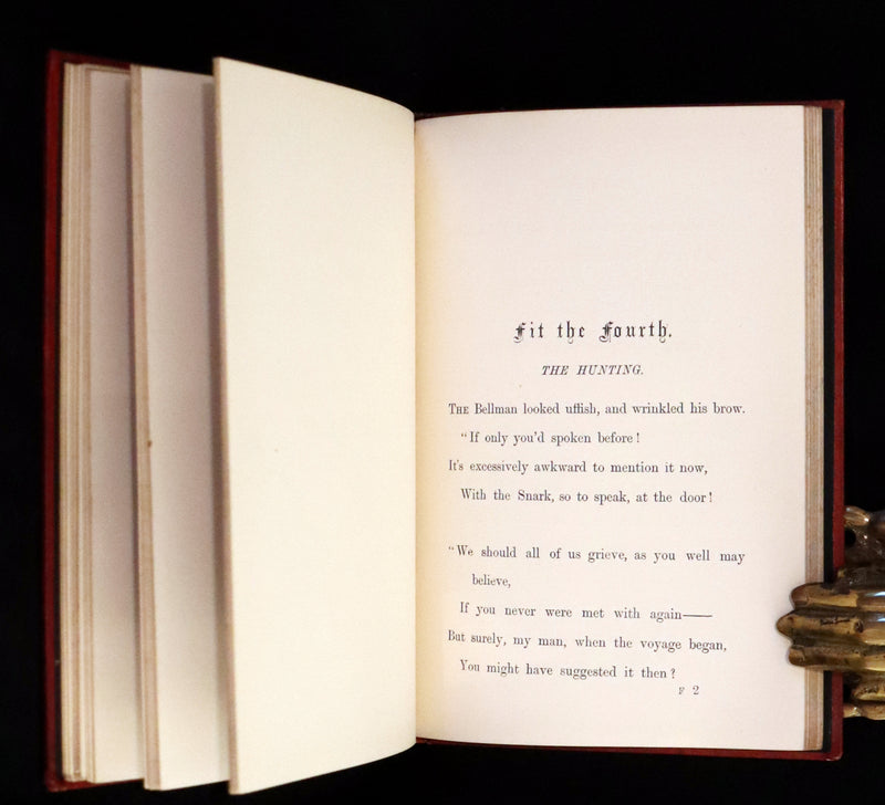 1876 Rare Victorian Book - The Hunting of the SNARK by Lewis Carroll.
