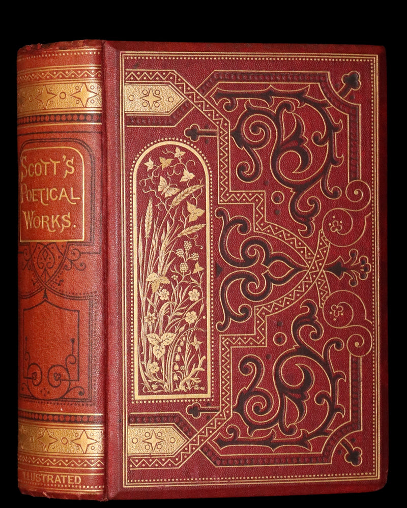 1861 Rare First Edition illustrated by Keeley Halswelle ~ The Poetical Works of Sir Walter Scott. Lady of the Lake.