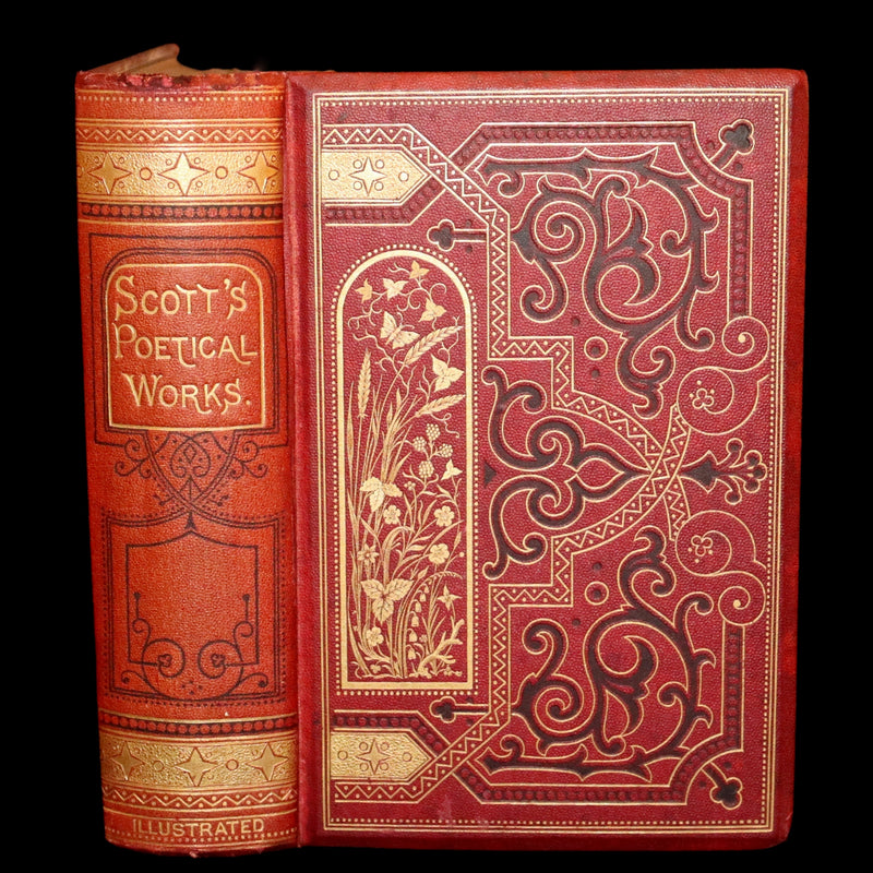 1861 Rare First Edition illustrated by Keeley Halswelle ~ The Poetical Works of Sir Walter Scott. Lady of the Lake.