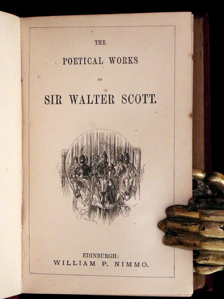 1861 Rare First Edition illustrated by Keeley Halswelle ~ The Poetical Works of Sir Walter Scott. Lady of the Lake.