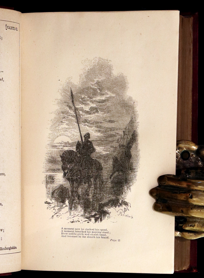 1861 Rare First Edition illustrated by Keeley Halswelle ~ The Poetical Works of Sir Walter Scott. Lady of the Lake.