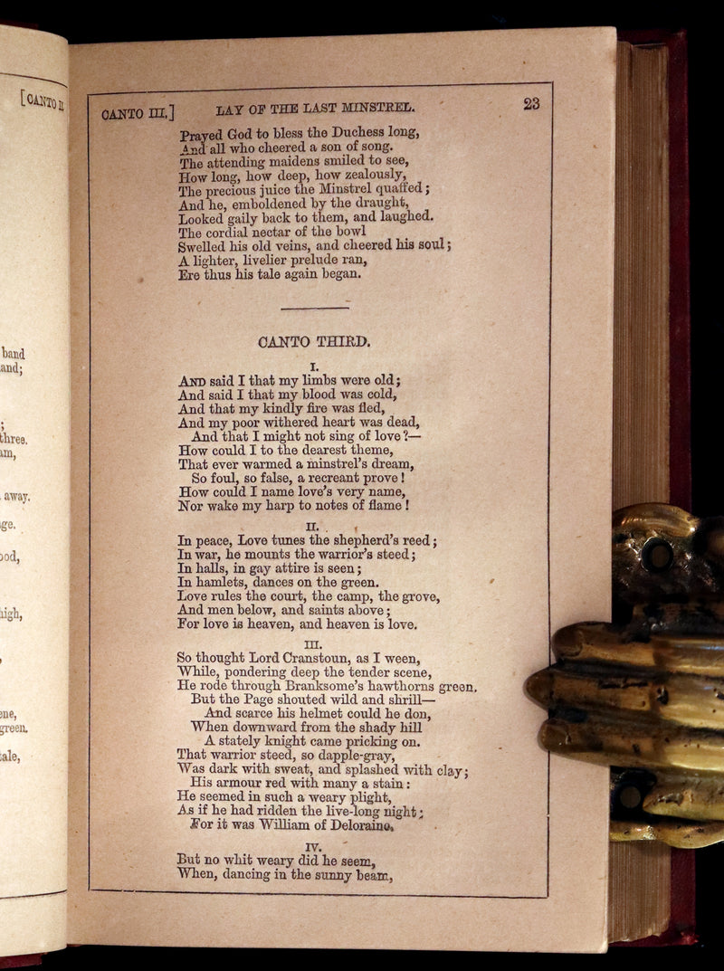 1861 Rare First Edition illustrated by Keeley Halswelle ~ The Poetical Works of Sir Walter Scott. Lady of the Lake.