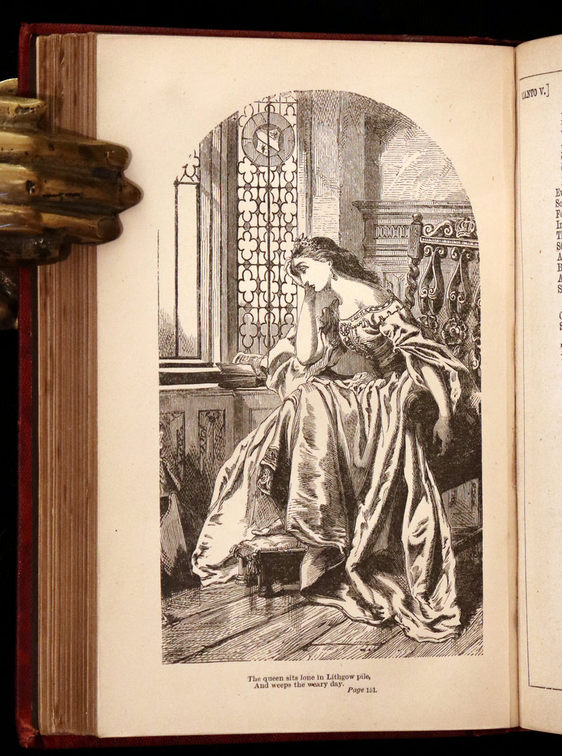 1861 Rare First Edition illustrated by Keeley Halswelle ~ The Poetical Works of Sir Walter Scott. Lady of the Lake.