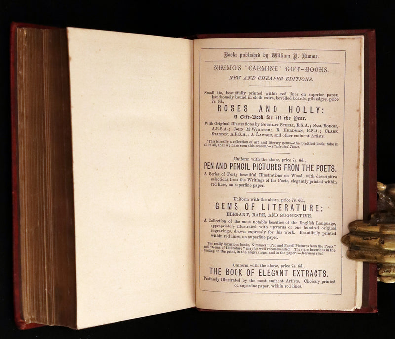 1861 Rare First Edition illustrated by Keeley Halswelle ~ The Poetical Works of Sir Walter Scott. Lady of the Lake.