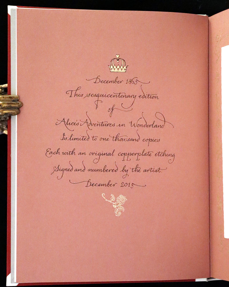 2016 Scarce Signed Limited First Edition - Alice's Adventures in Wonderland by Charles van Sandwyk.