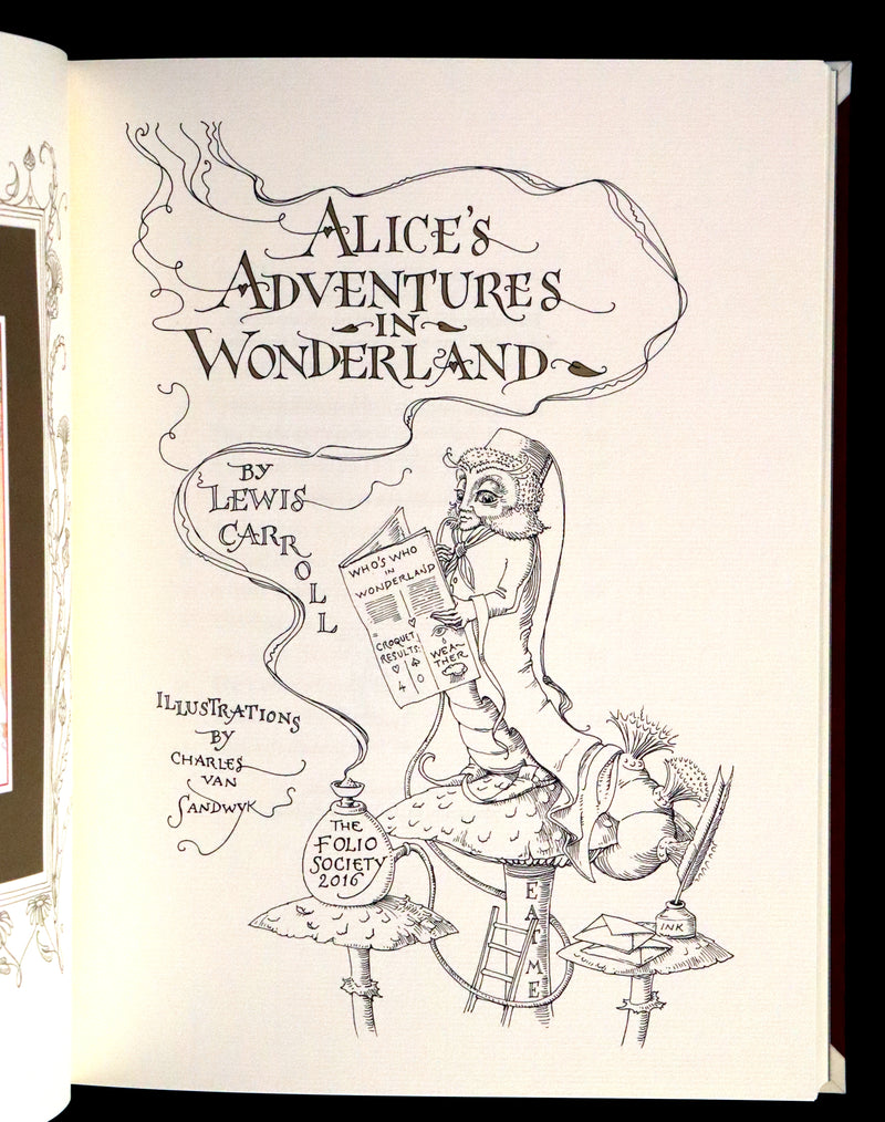 2016 Scarce Signed Limited First Edition - Alice's Adventures in Wonderland by Charles van Sandwyk.