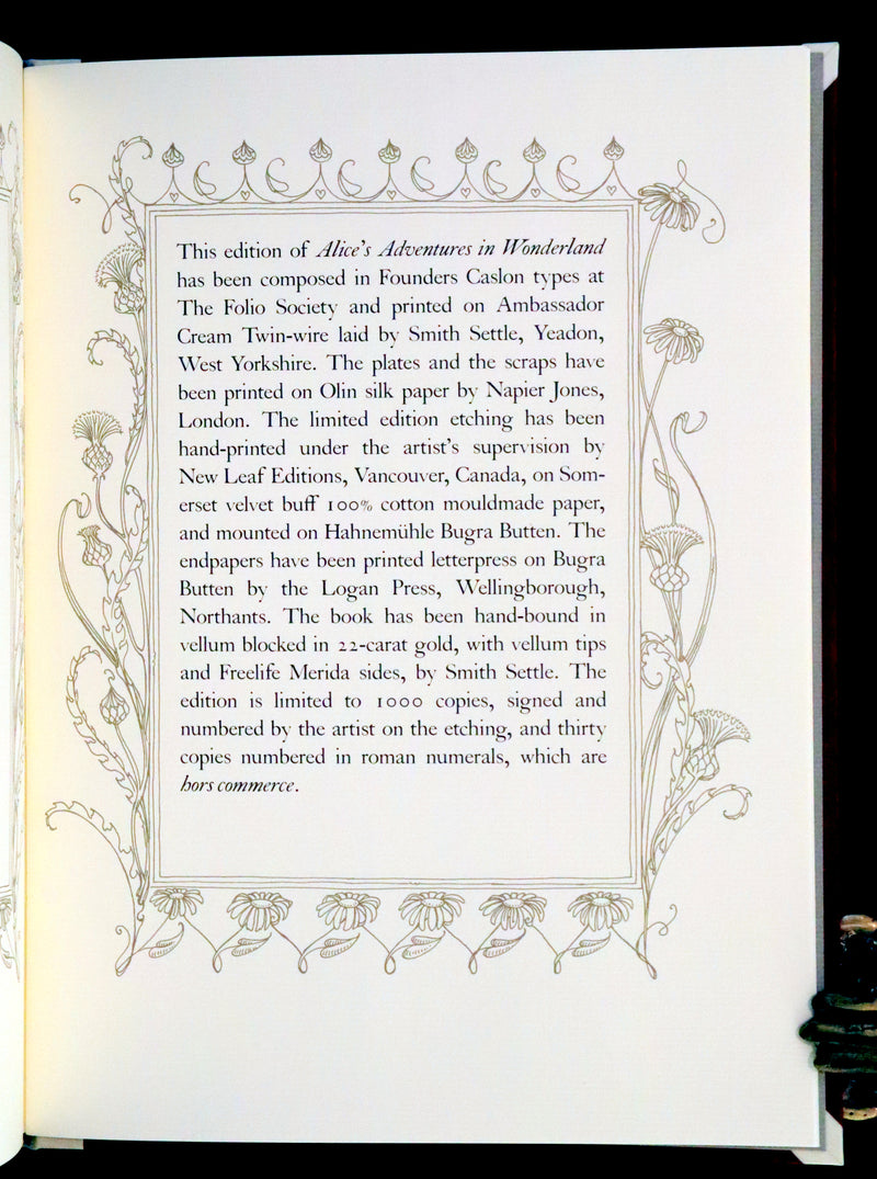 2016 Scarce Signed Limited First Edition - Alice's Adventures in Wonderland by Charles van Sandwyk.
