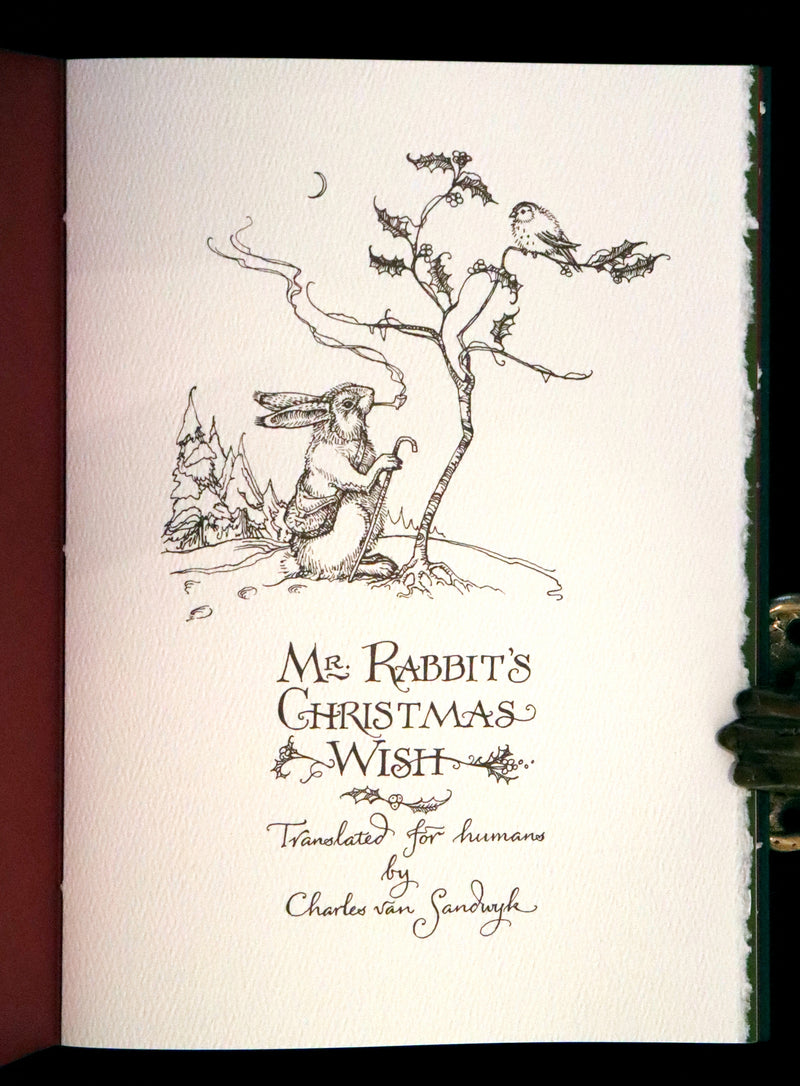 2007 Rare Edition - Mr. Rabbit's Christmas Wish Translated for Humans by Charles van Sandwyk.
