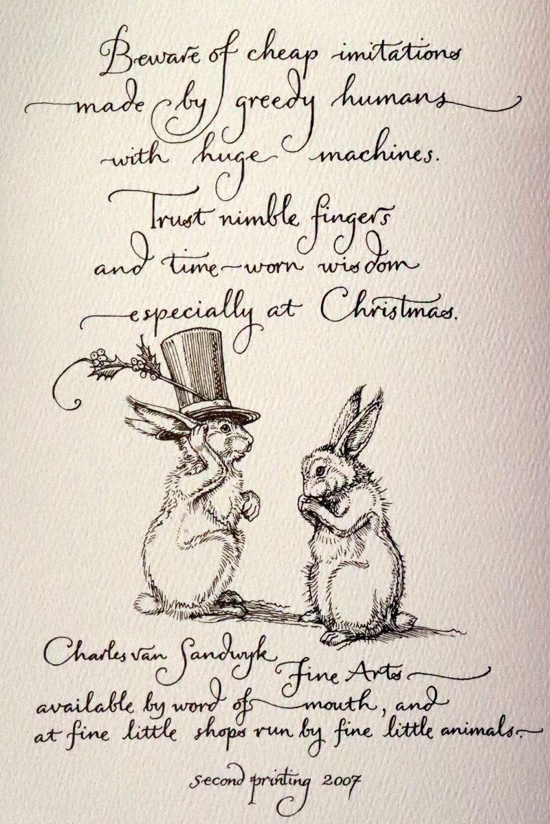 2007 Rare Edition - Mr. Rabbit's Christmas Wish Translated for Humans by Charles van Sandwyk.