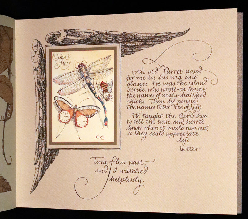 2005 Rare Signed First Edition - Sketches from the Dream Island of Birds by Charles van Sandwyk.