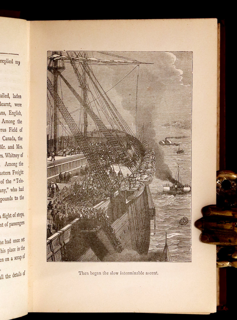 1895 Rare Edition of Jules Verne's Book - A Floating City and the Blockade Runners