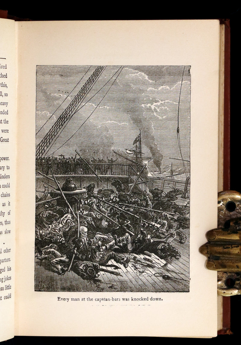 1895 Rare Edition of Jules Verne's Book - A Floating City and the Blockade Runners