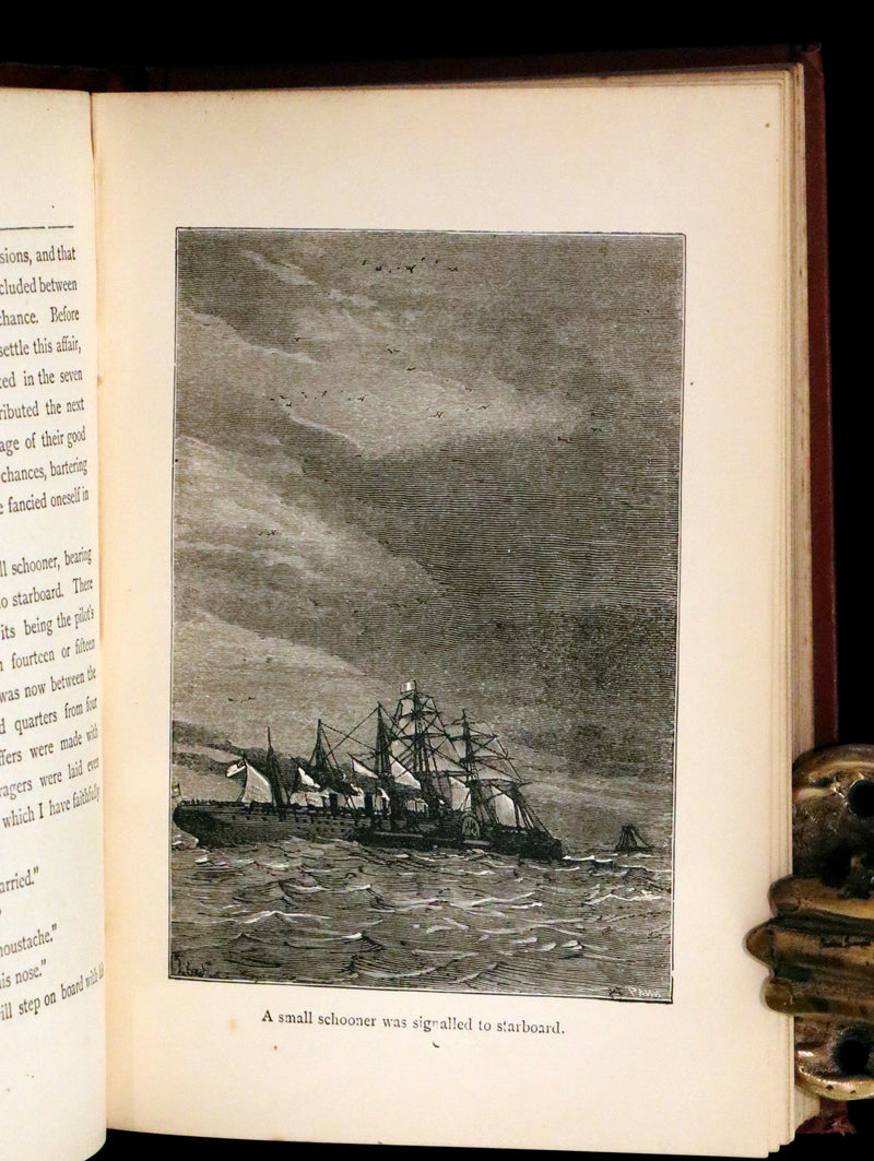 1895 Rare Edition of Jules Verne's Book - A Floating City and the Blockade Runners