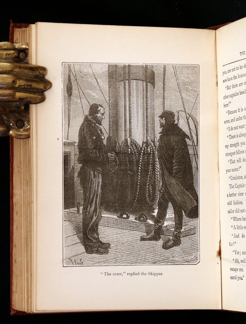 1895 Rare Edition of Jules Verne's Book - A Floating City and the Blockade Runners