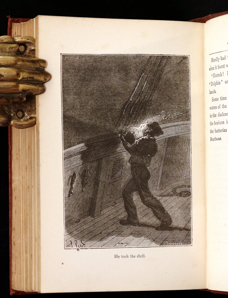 1895 Rare Edition of Jules Verne's Book - A Floating City and the Blockade Runners