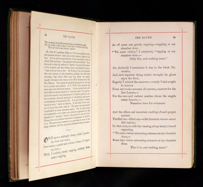 1882 Rare Book - Poems of EDGAR ALLAN POE with a full and impartial Memoir of the Poet.