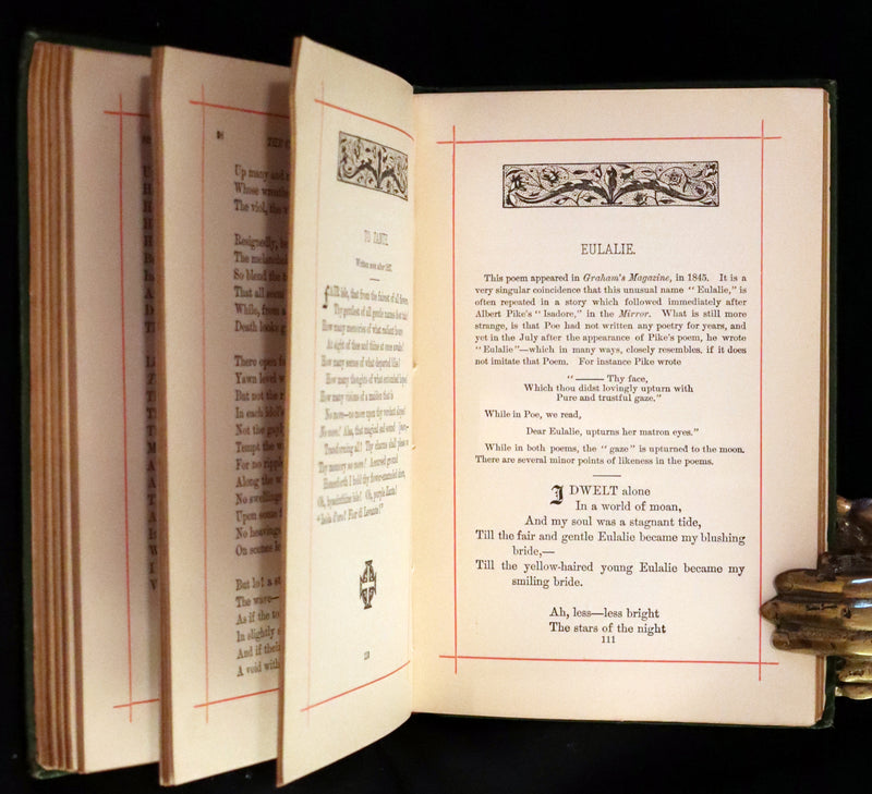 1882 Rare Book - Poems of EDGAR ALLAN POE with a full and impartial Memoir of the Poet.