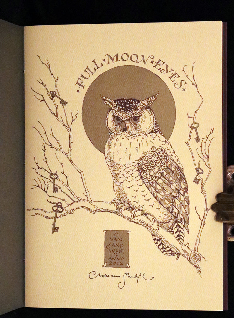 2012 Scarce Signed First Edition - Full Moon Eyes, An Ode to the Wisdom and Forbearance of Owls by Charles Van Sandwyk.