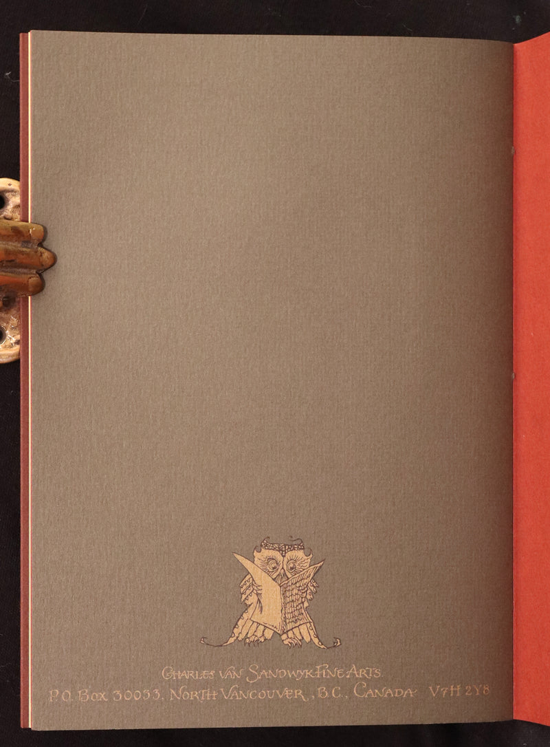 2012 Scarce Signed First Edition - Full Moon Eyes, An Ode to the Wisdom and Forbearance of Owls by Charles Van Sandwyk.