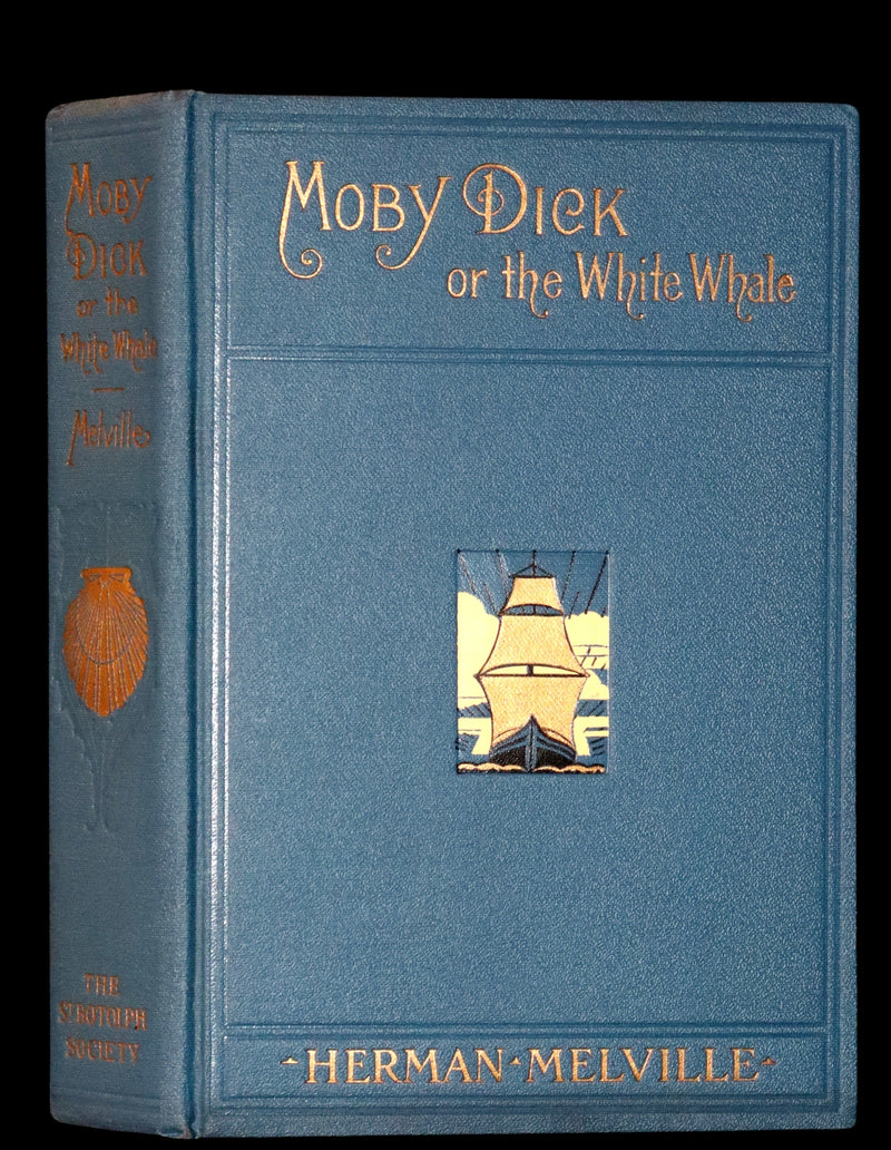 1925 Rare Book - MOBY DICK or The White Whale by Herman Melville illustrated by Augustus Burnham Shute.