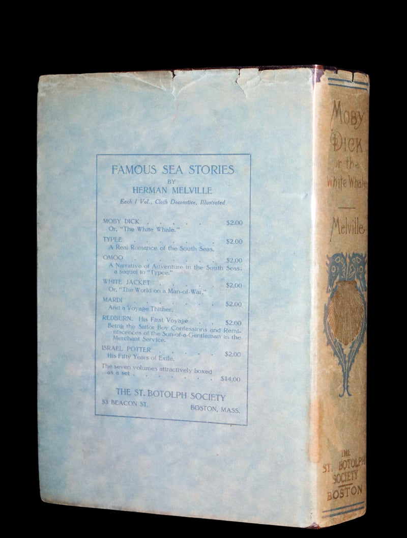 1925 Rare Book - MOBY DICK or The White Whale by Herman Melville illustrated by Augustus Burnham Shute.
