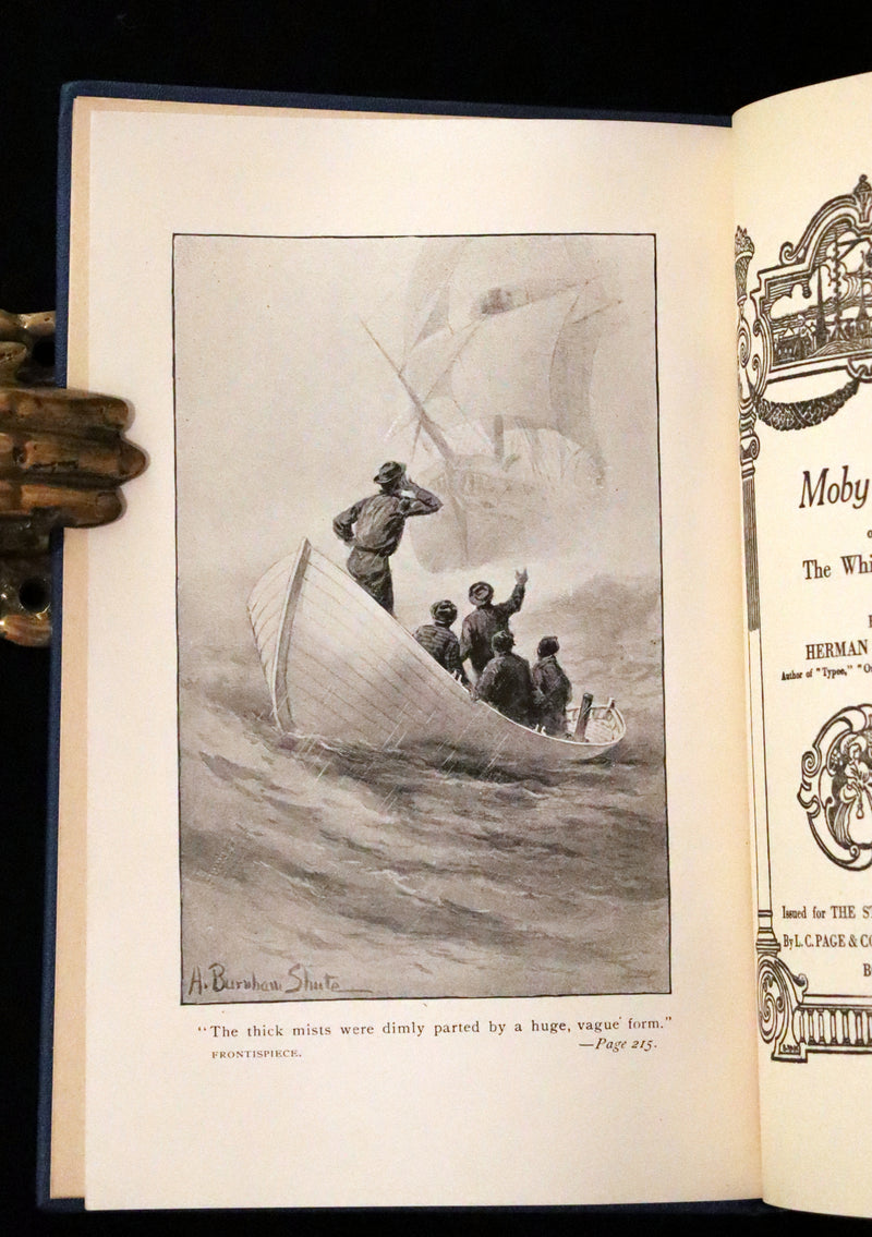 1925 Rare Book - MOBY DICK or The White Whale by Herman Melville illustrated by Augustus Burnham Shute.