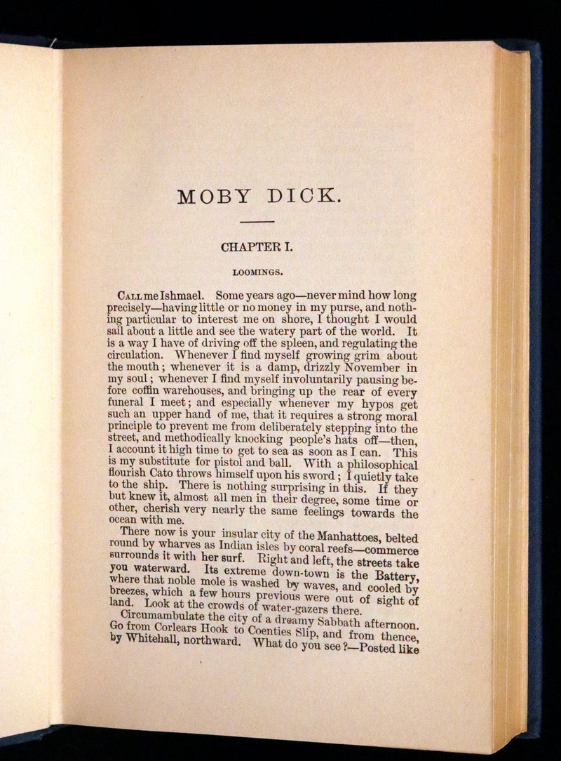 1925 Rare Book - MOBY DICK or The White Whale by Herman Melville illustrated by Augustus Burnham Shute.