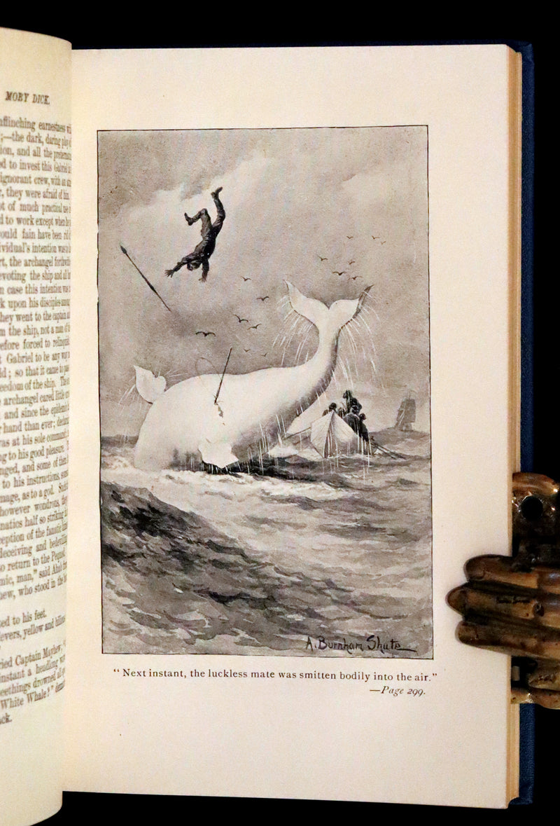 1925 Rare Book - MOBY DICK or The White Whale by Herman Melville illustrated by Augustus Burnham Shute.