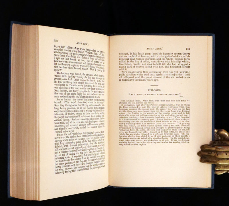 1925 Rare Book - MOBY DICK or The White Whale by Herman Melville illustrated by Augustus Burnham Shute.