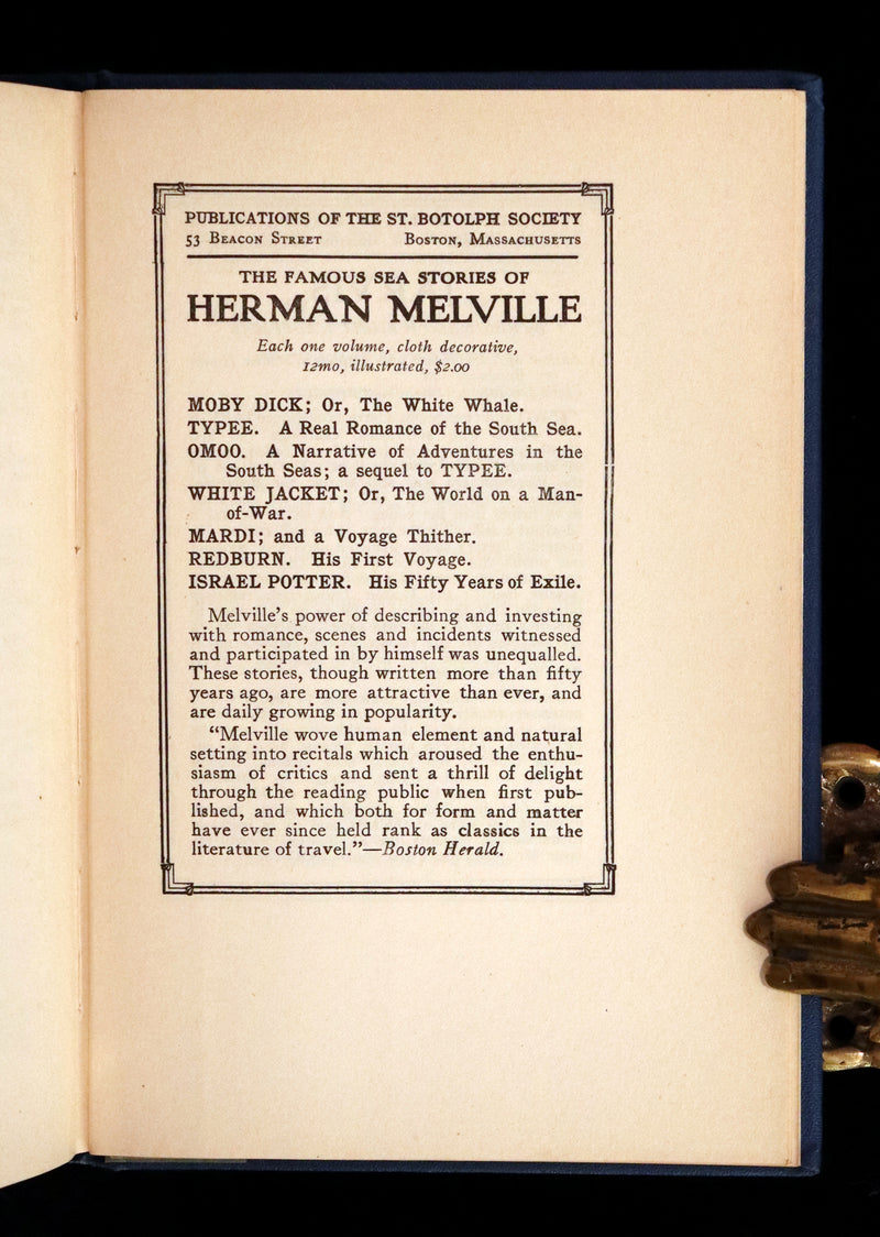 1925 Rare Book - MOBY DICK or The White Whale by Herman Melville illustrated by Augustus Burnham Shute.